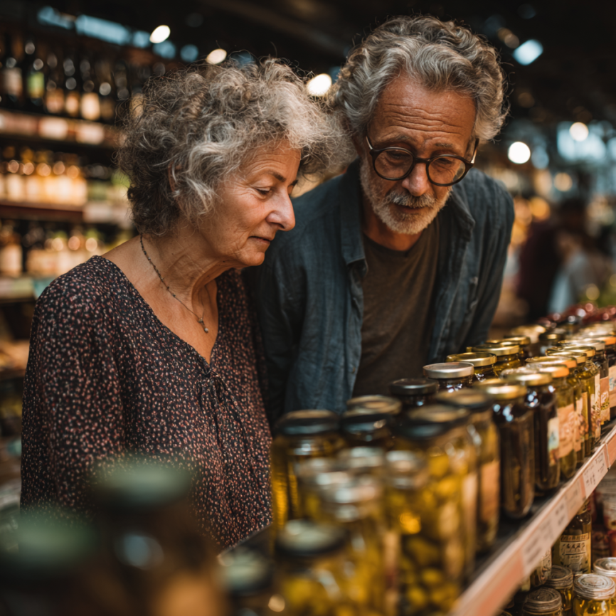 Літня жінка з здоровими продуктами
